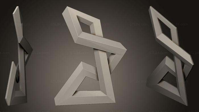 Ювелирные украшения (Невозможная форма, JVLR_0155) 3D модель для ЧПУ станка